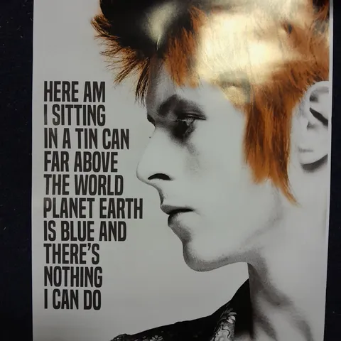DAVID BOWIE SPACE ODDITY LYRICAL POSTER