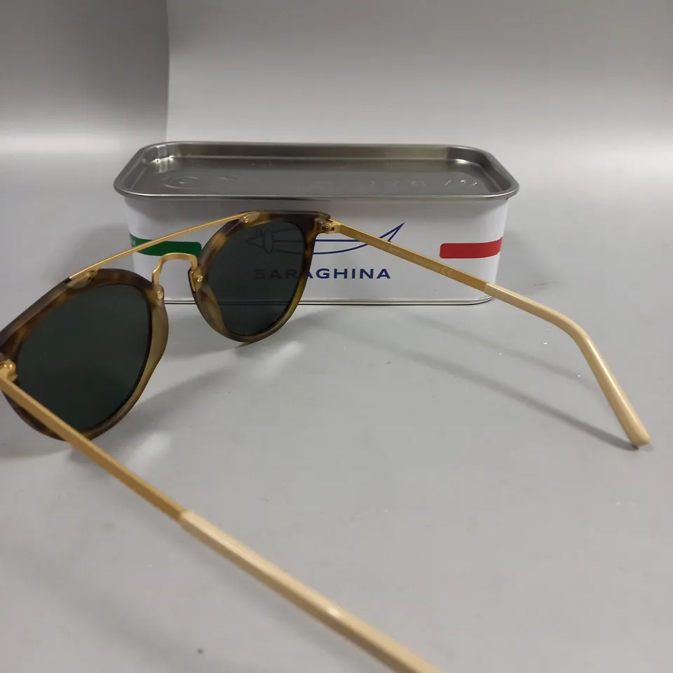 SARAGHINA REMO/239GE BROWN & GOLD SUNGLASSES 