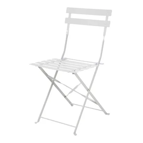 BOXED BOLERO PERTH PAVEMENT STYLE FOLDING CHAIRS GREY (2 PACK) - (1 BOX)