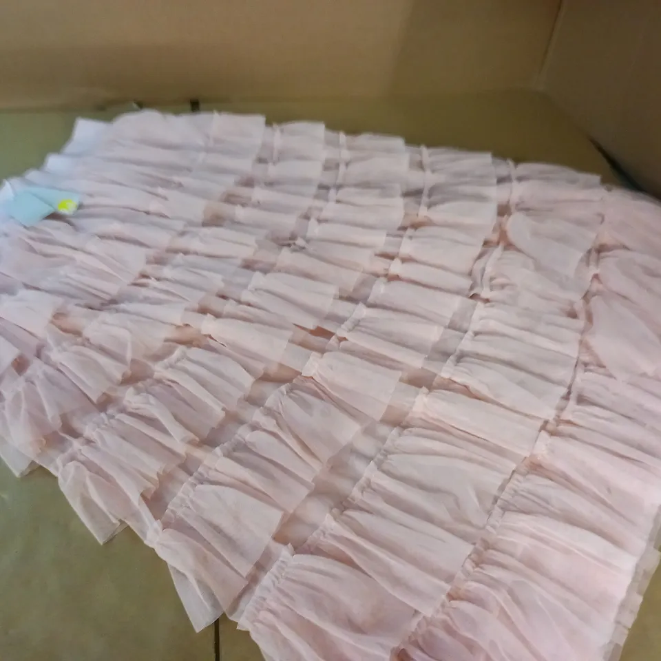 BODEN PINK NET TIERED LONGLINE SKIRT - UK 12