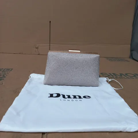 DUNE LONDON METALLIC TEXTURED CLUTCH BAG