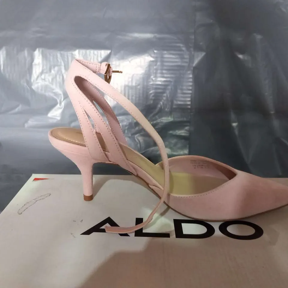 BOXED ALDO KRASNOYA PALE PINK SUEDE SUMMER SIZE 3