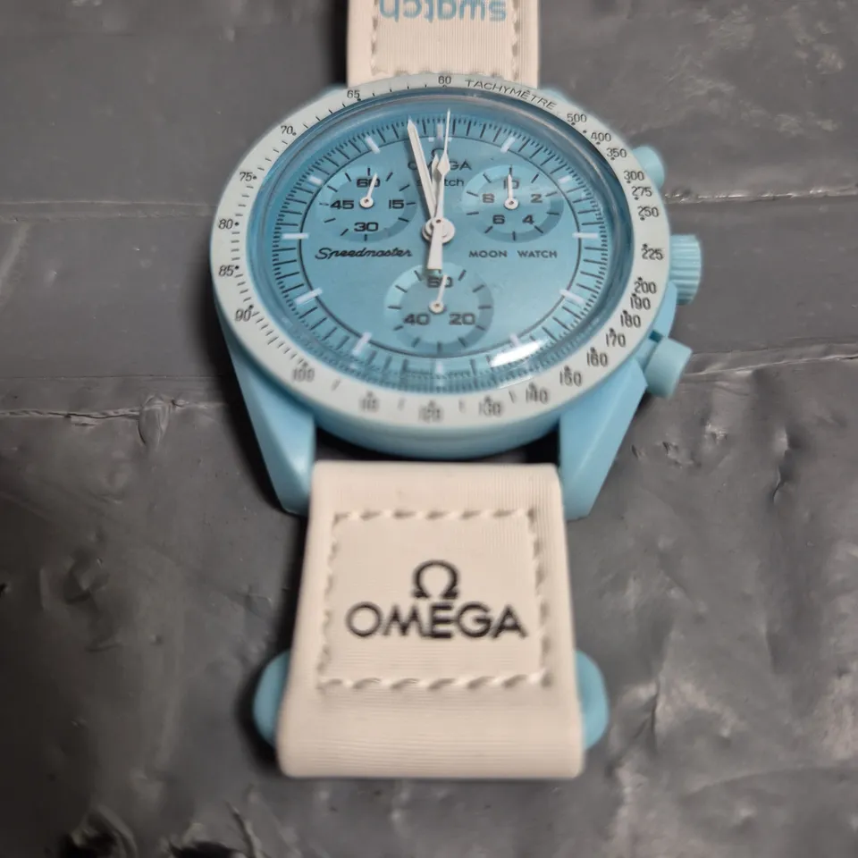 OMEGA X SWATCH SPEEDMASTER MISSION TO URANUS WRIST WATCH