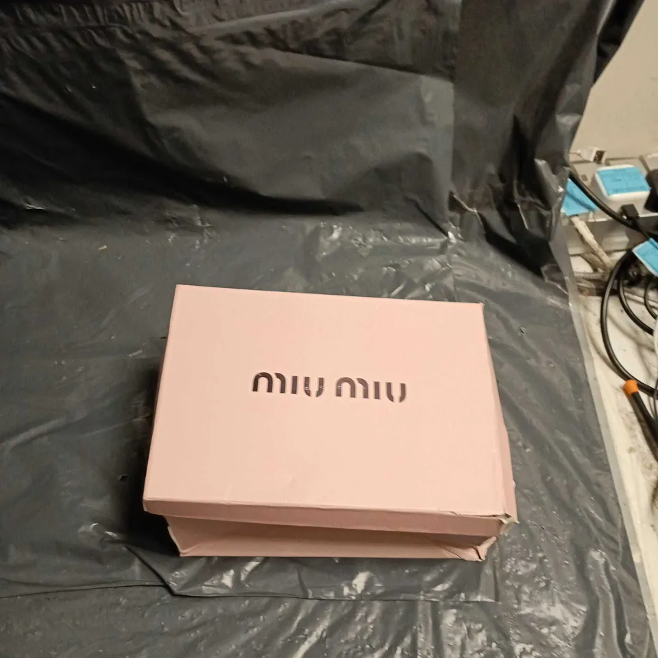 MIU MIU BLACK LEATHER SHOULDER BAG – SMALL SATCHEL, GOLD HARDWARE, BOXED