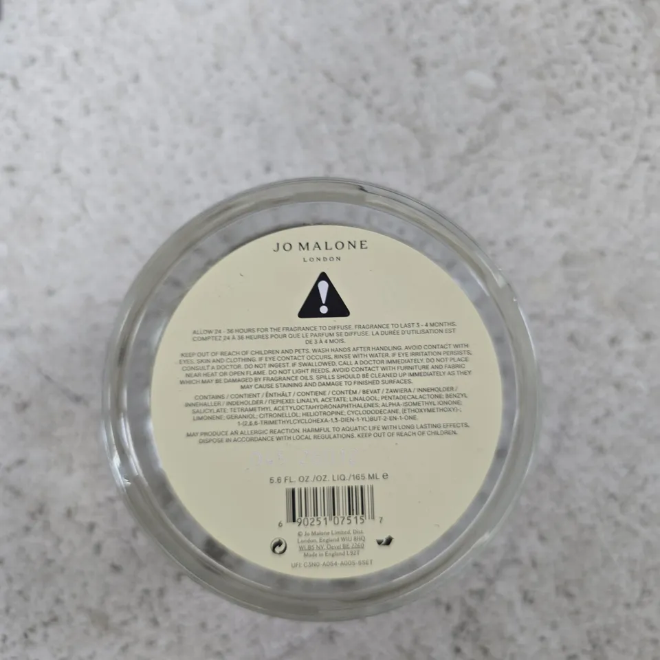 JO MALONE LONDON PEONY & BLUSH SUEDE DIFFUSER – 165ML, BOXED
