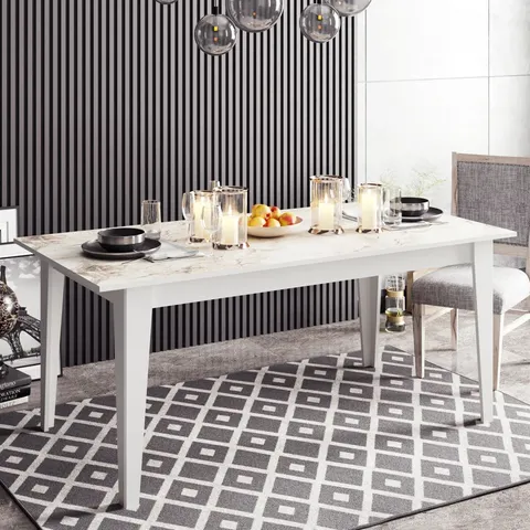 BOXED BORINA RECTANGULAR 180CM L × 90CM W DINING TABLE