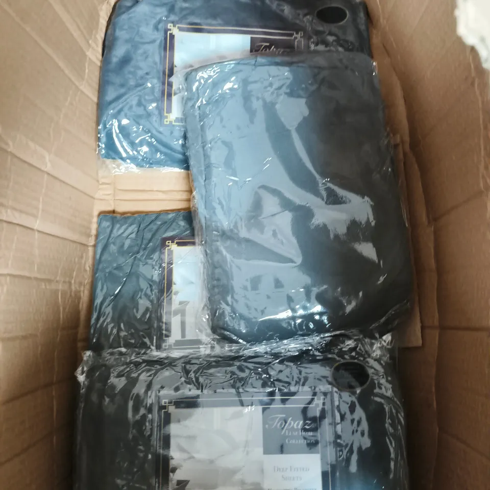 8 X TOPAZ LUXE HOME COLLECTION DEEP FITTED SHEETS - DOUBLE