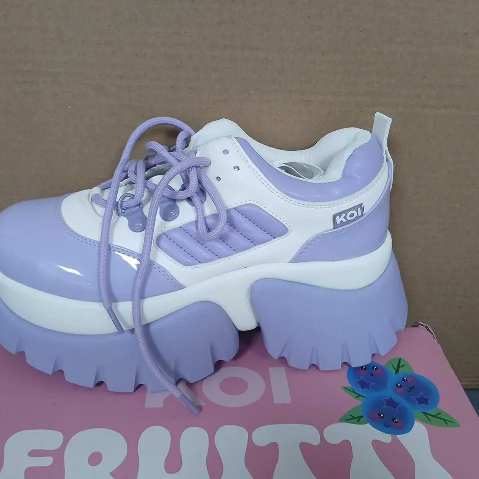 KOI FRUTTI TUTTI GRAPE JELLY TRAINERS - SNEAKERS, PURPLE & WHITE, UK5 (KA00499)