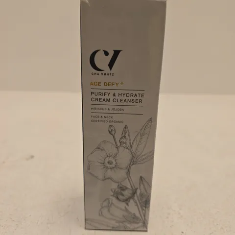 CV AGE DEFY+ PURIFY & HYDRATE CREAM CLEANSER β HIBISCUS & JOJOBA (FACE & NECK), CERTIFIED ORGANIC