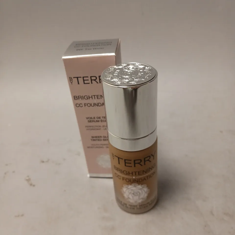 BOXED BY TERRY BRIGHTENING CC FOUNDATION SHEER GLOW TINTED SERUM IN 6W TAN WARM 30ML
