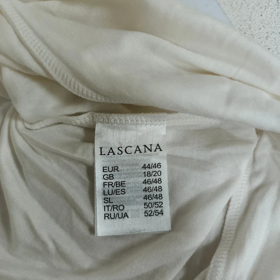 LASCANA WHITE WOMEN'S TOP, UK 18/20 (EU 44/46) 