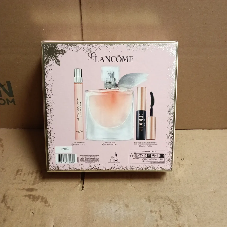 LANCOME 3 ITEM GIFT SET TO INCLUDE EAU DU PARFUM 50ML AND MASCARA 2.5ML