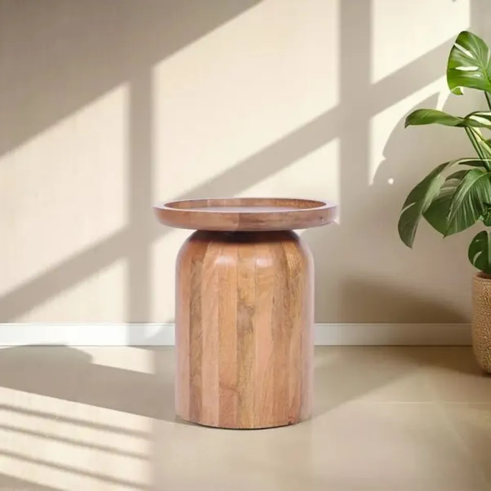 BOXED INDUS VALLEY JENSEN SIDE TABLE (1 BOX)