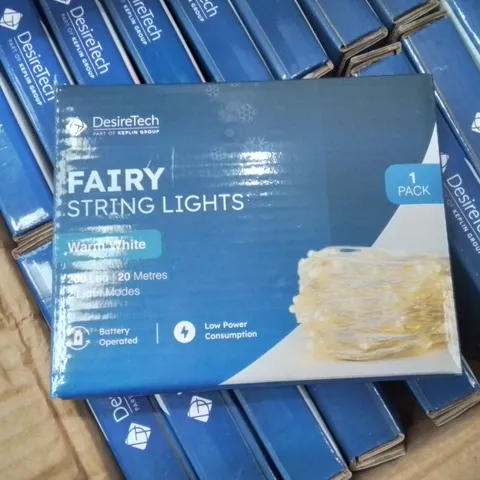 BOX CONTAINING APPROXIMATELY 36 PACKS OF FAIRY STRING LIGHTS