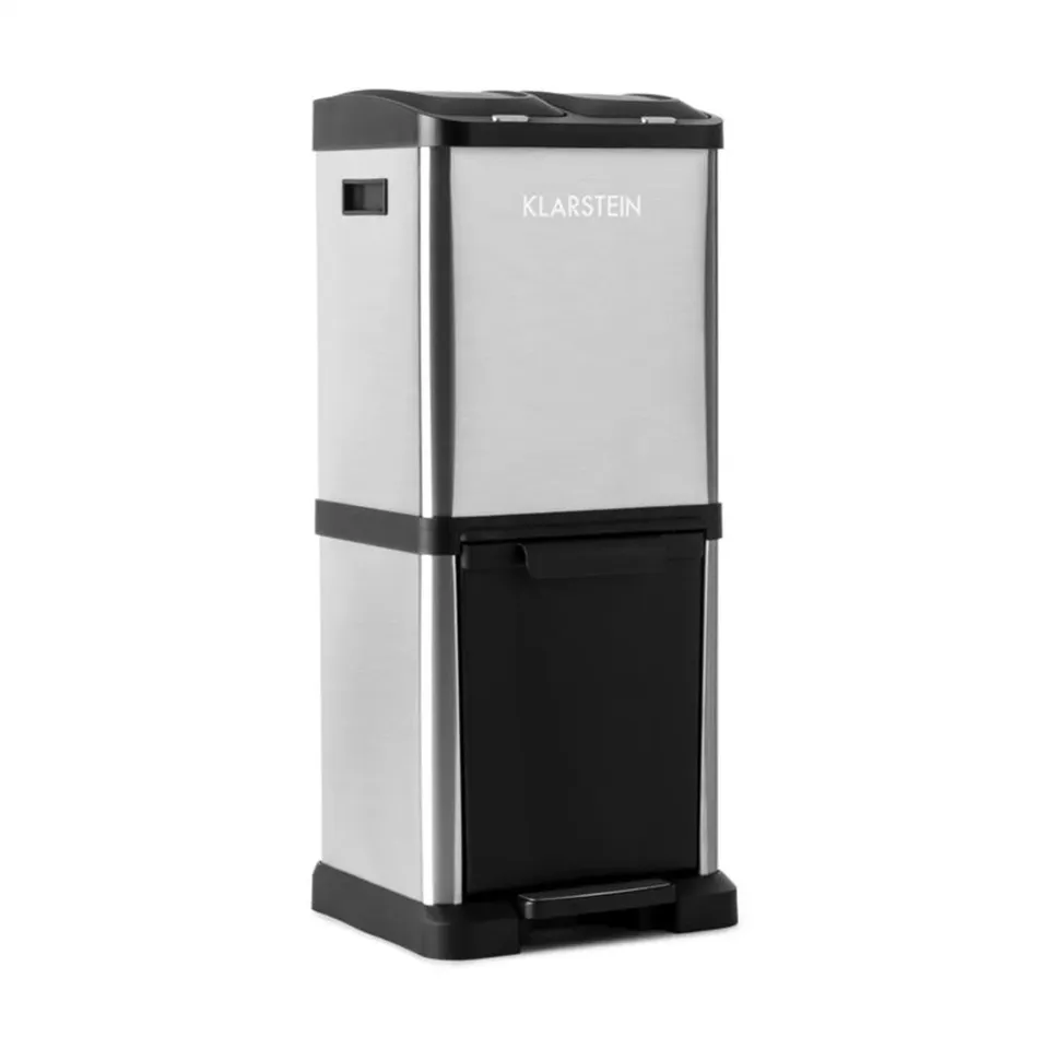 BOXED KLARSTEIN WASTE BIN TRASH GARBAGE PEDAL RECYCLING 30L