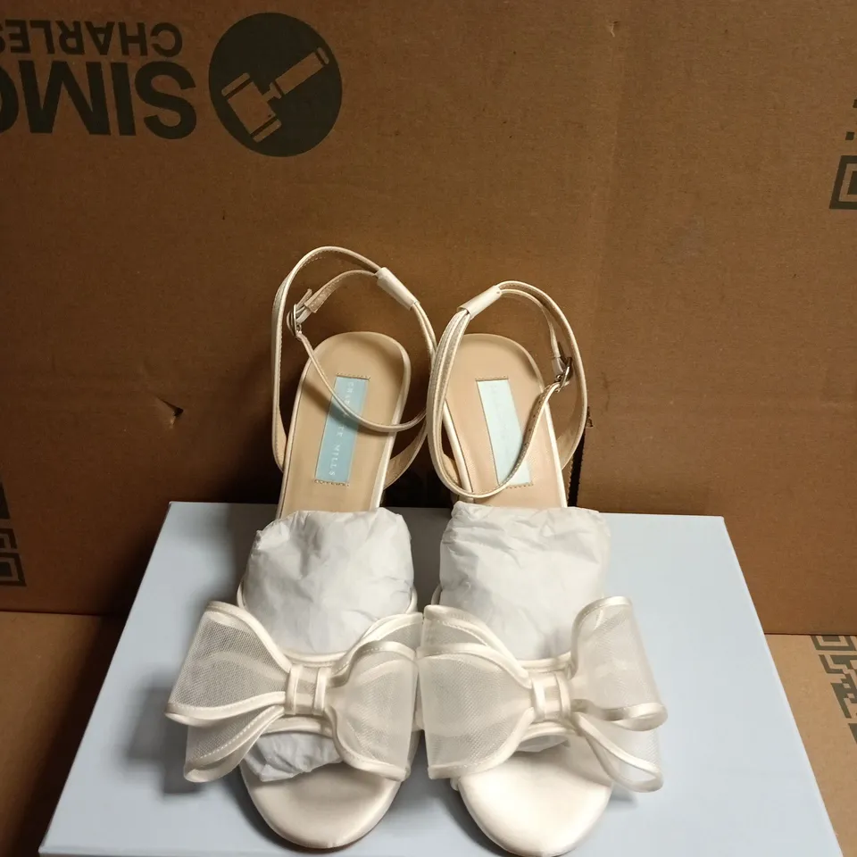 BOXED PAIR OF CHARLOTTE MILLS ANKLE STRAP SHOES - UK SIZE 5