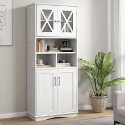 BOXED COSTWAY 160CM TALL BATHROOM CABINET, FREESTANDING STORAGE CUPBOARD 