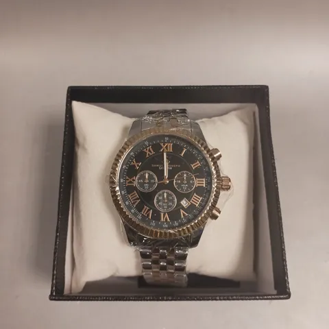 BOXED SAMUEL JOSEPH SPEED EXQUISITE TWO TONE WATCH