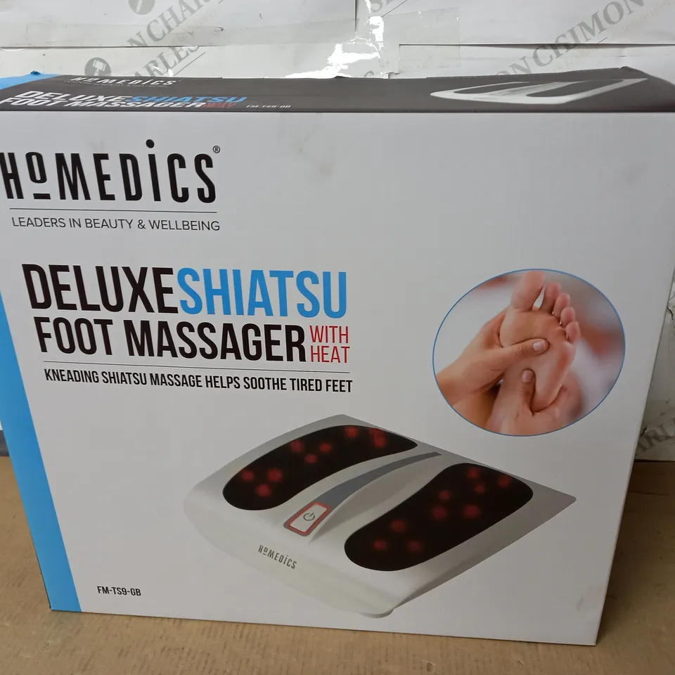 BOXED HOMEDICS DELUXE SHIATSU FOOT MASSAGER WITH HEAT