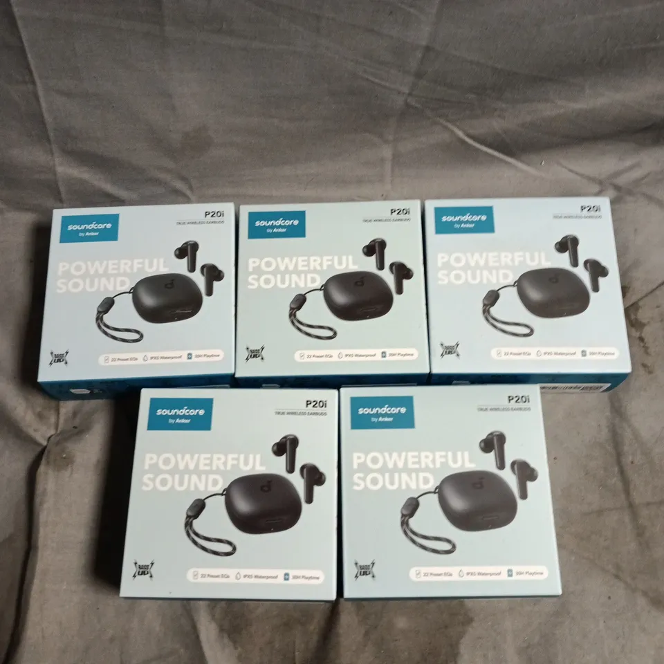 5 X BOXED ANKER SOUNDCORE P20I WIRELESS EARPHONES 
