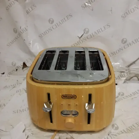 DELONGHI 4 SLICE TOASTER - YELLOW