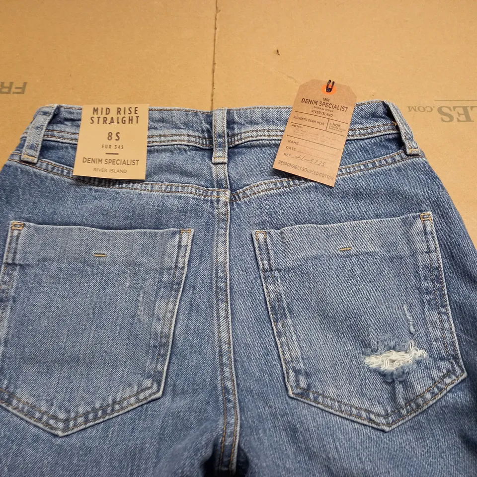 DENIM SPECIALIST MID RISE STRAIGHT JEANS - 8S