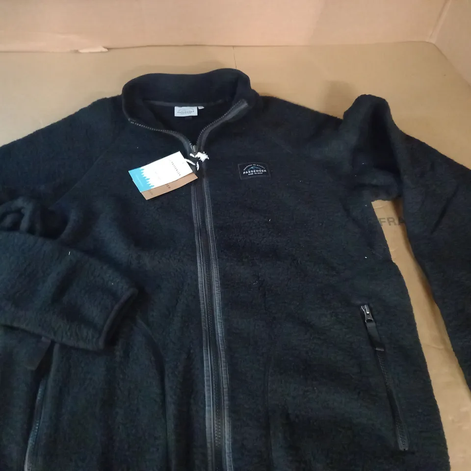 PASSENGER BLACK ZIP THROUGH JACKET - M