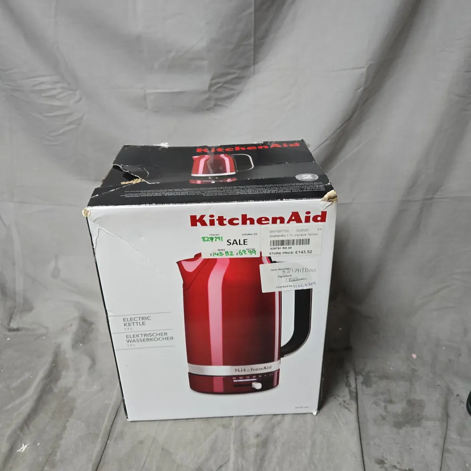 KITCHENAID 1.7L VARIABLE TEMPERATURE KETTLE IN EMPIRE RED