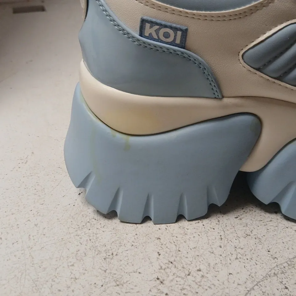 KOI FRUITTI TUTTI FOOTWEAR PLATFORM SNEAKERS – LIGHT BLUE & CREAM UK 4
