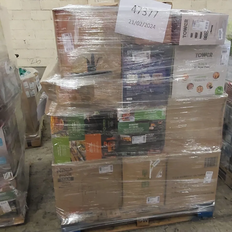 PALLET OF APPROXIMATELY 22 UNPROCESSED RAW RETURN HOUSEHOLD AND ELECTRICAL GOODS TO INCLUDE;