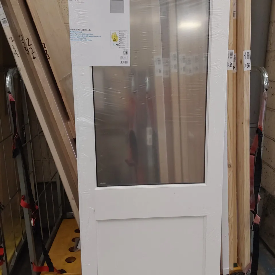 BRACKNELL PRIMED INTERNAL HALF GLAZED DOOR 1981 × 762 × 44mm