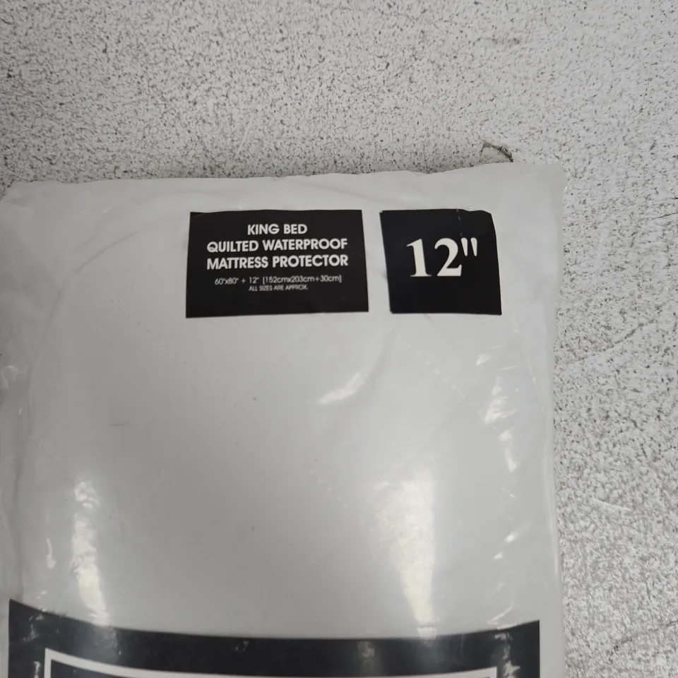 CASABELLA KING BED QUILTED WATERPROOF MATTRESS PROTECTOR – 60X80 + 12" (152X203 CM + 30 CM)