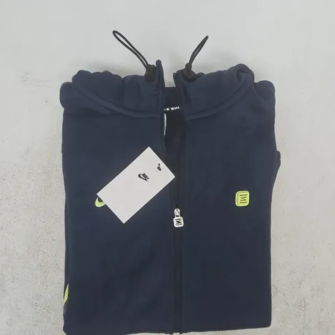 NIKE SHOX ZIP-THROUGH LONG SLEEVE HOODIE IN NAVY SIZE MEDIUM