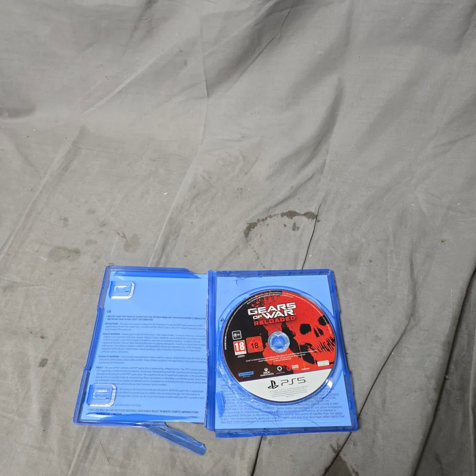 GEARS OF WAR: RELODED – PS5 GAME DISC IN CASE- DAMAGED CASE 