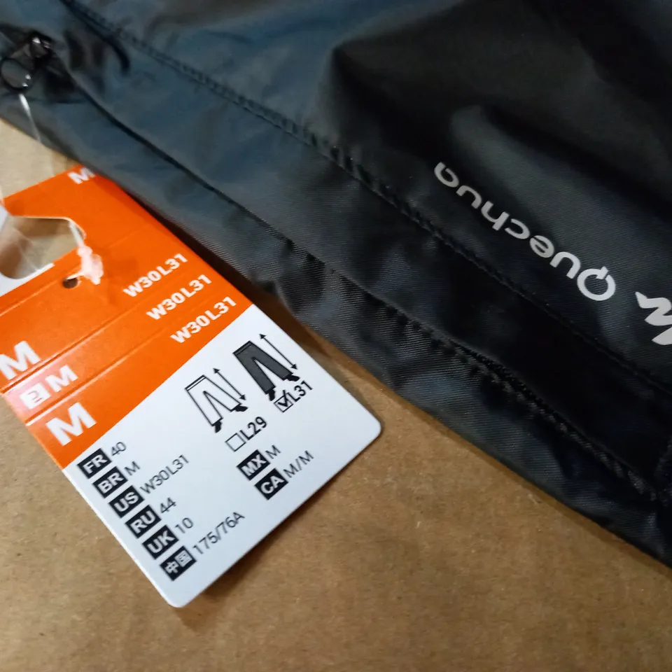 QUECHUA BLACK WATER PROOF PANTS - W30 L31