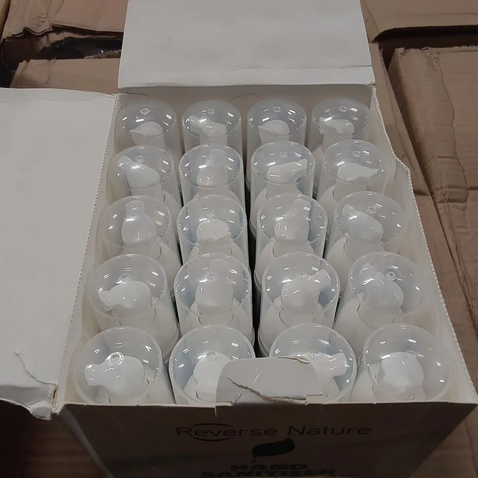 PALLET OF APPROXIMATELY 240 BOXES OF 20X 60ML REVERSE NATURE HAND SANITISER BOTTLES