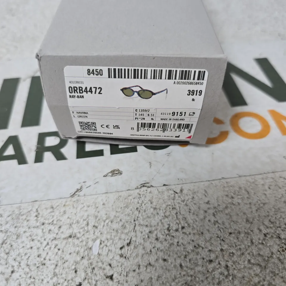 RAY BAN HAVANA GREEN SUNGLASSES IN CASE