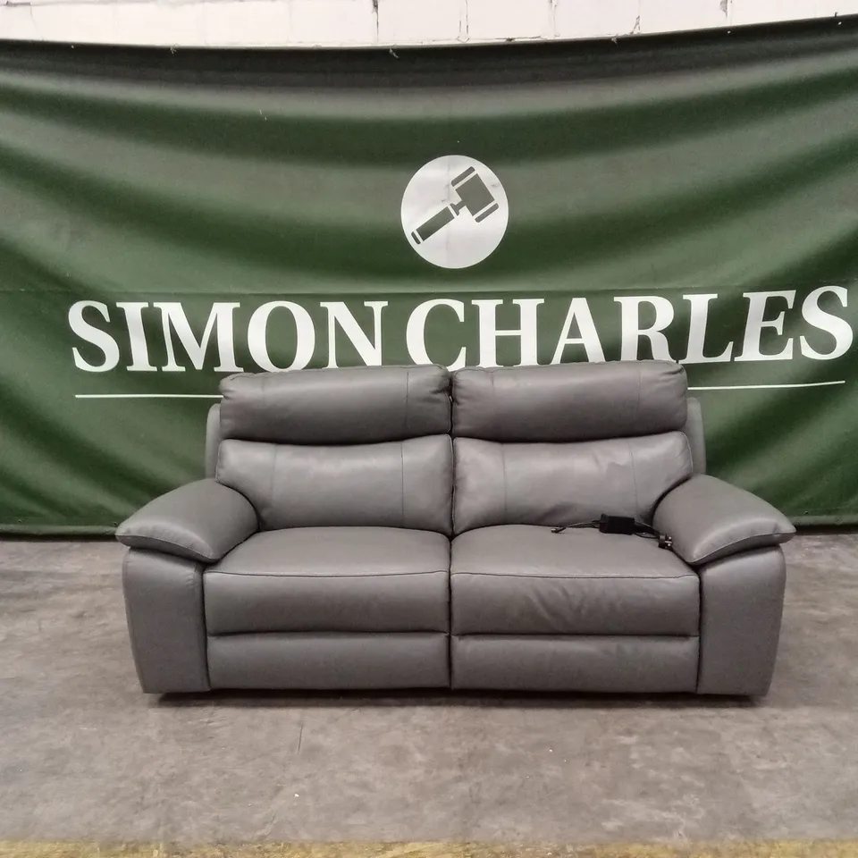 QUALITY DESIGNER ITALIAN MADE PATRIZIO 3 SEATER ELECTRIC RECLINER LEATHER SOFA
