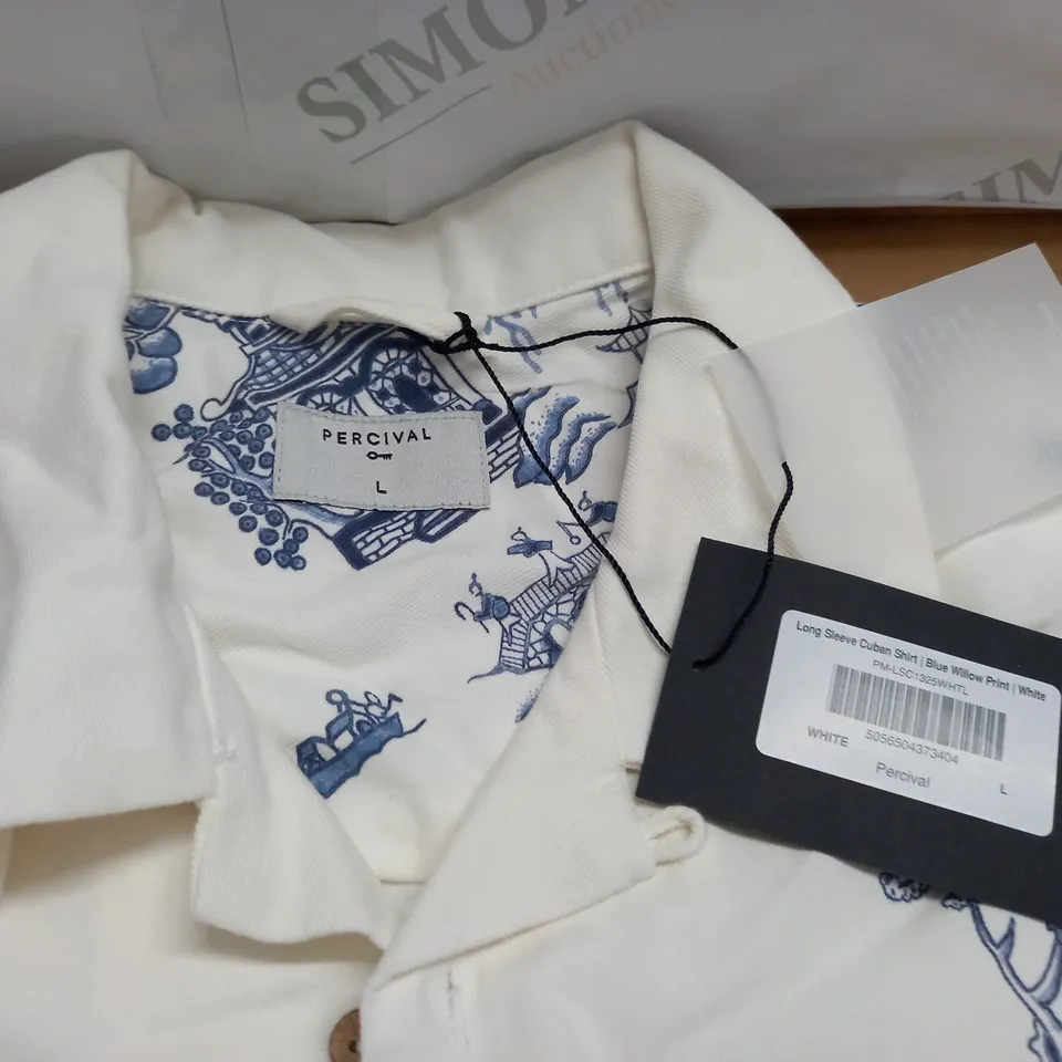 PERCIVAL LONG SLEEVE CUBAN SHIRT - L