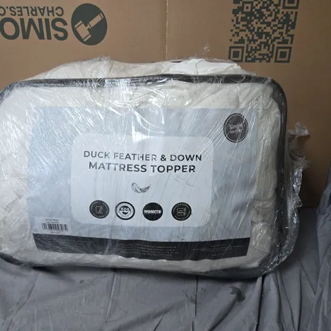 DUCK FEATHER & DOWN MATTRESS TOPPER – SINGLE, 90 X 190 CM