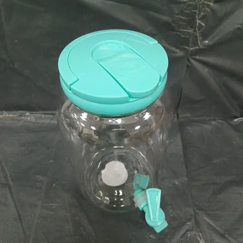 APPROXIMATELY 15 CLEAR PLASTIC DRINKS DISPENSERS