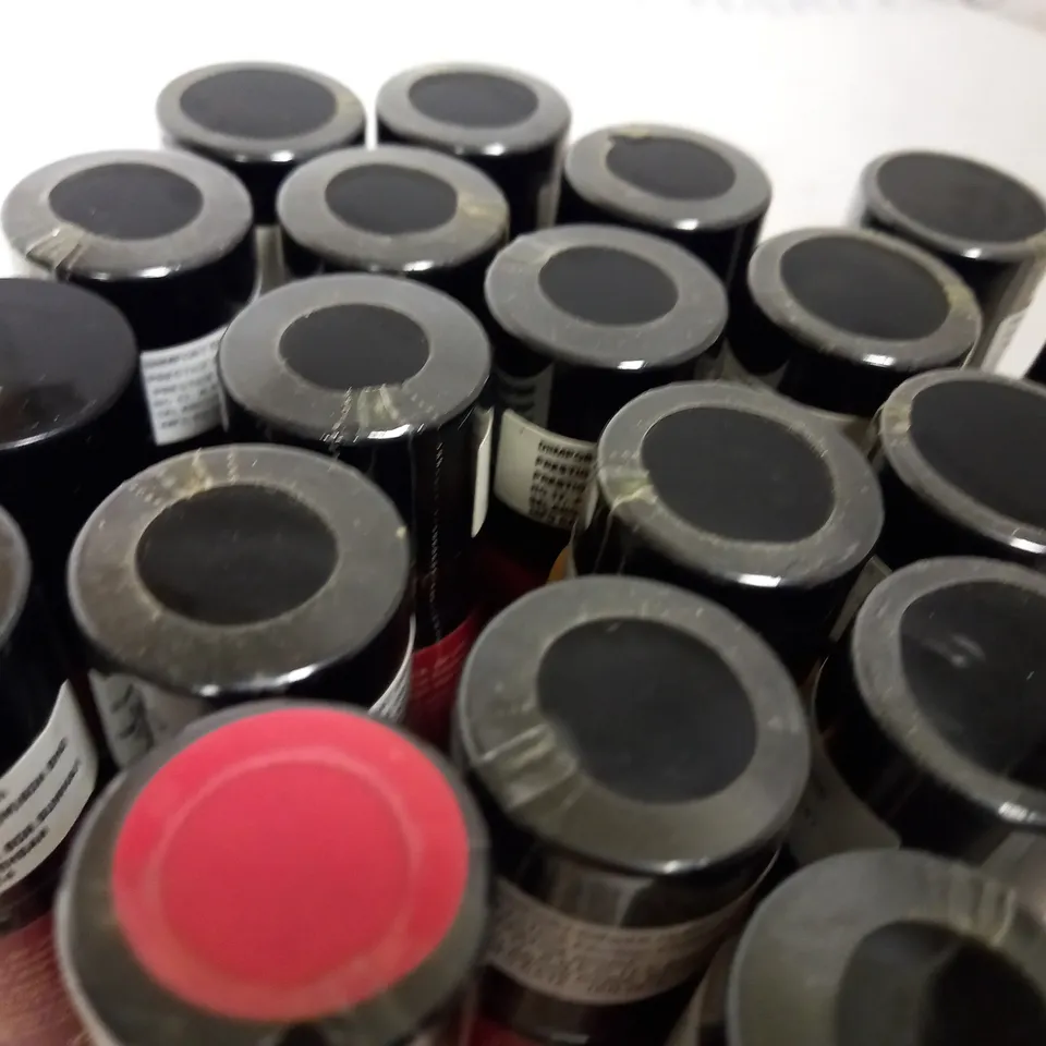 BOX OF APPROX 18 X 8ML ALESSANDRO STRIPLAC PEEL-OFF UV LED NAIL POLISH #508 RED PARADISE 