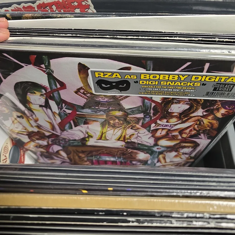 VINYL RECORD LOT – ASSORTED LPS & SINGLES, INCL. RZA BOBBY DIGITAL: DIGI SNACKS