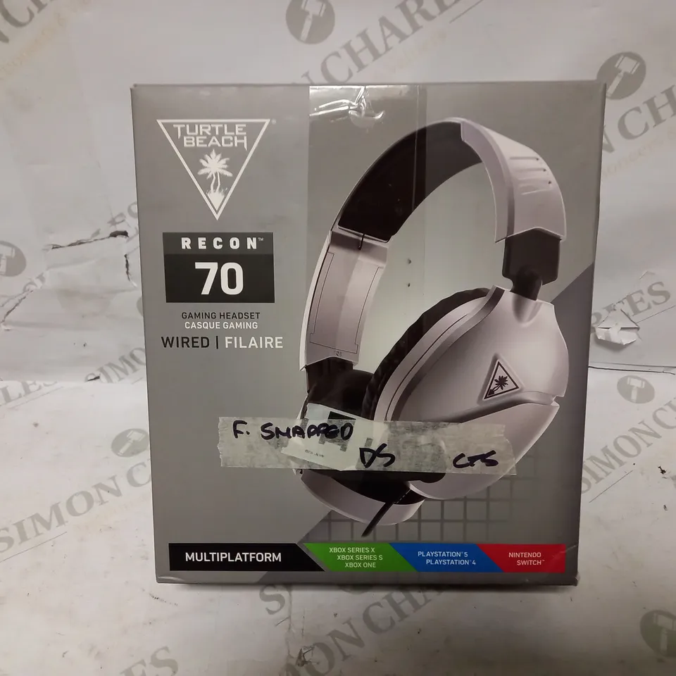 BOX OF APPROXIMATELY 10 BOXED HEADSETS/HEADPHONES FROM TURTLE BEACH, TRUST, WESC, ETC