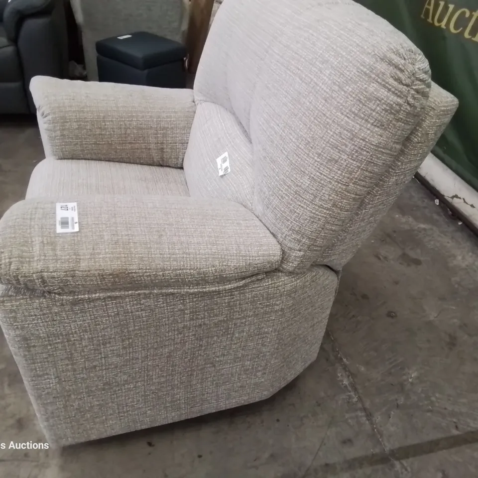 QUALITY BRITISH DESIGNER & MANUFACTURED G PLAN CHLOE POWER RECLINING EASY CHAIR LOOM SHALE FABRIC 