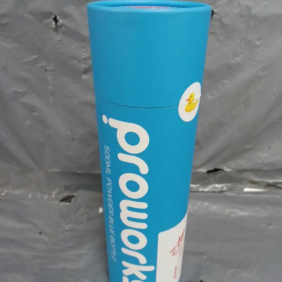 BOXED AND SEALED PROWORKS 500ml POWDER BLUE BOTTLE