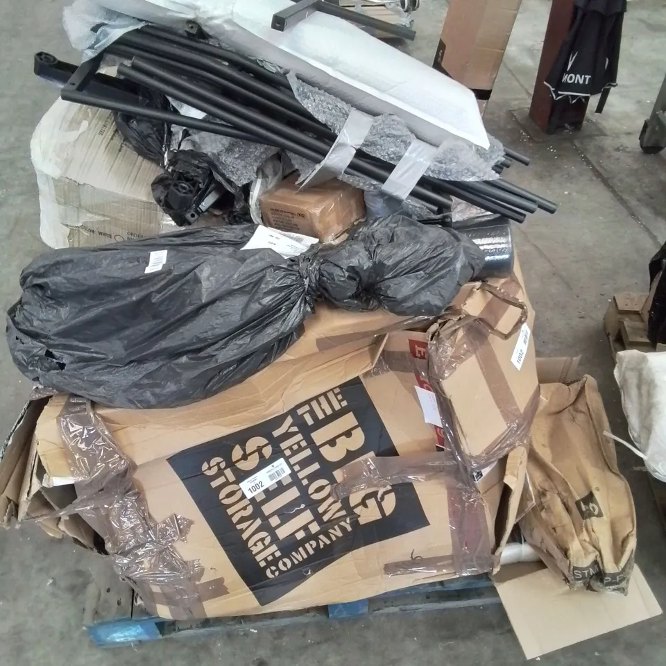 PALLET CONTAINING VARIOUS FURNITURE PARTS AND INCOMPLETE CHAIR SETS ETC.