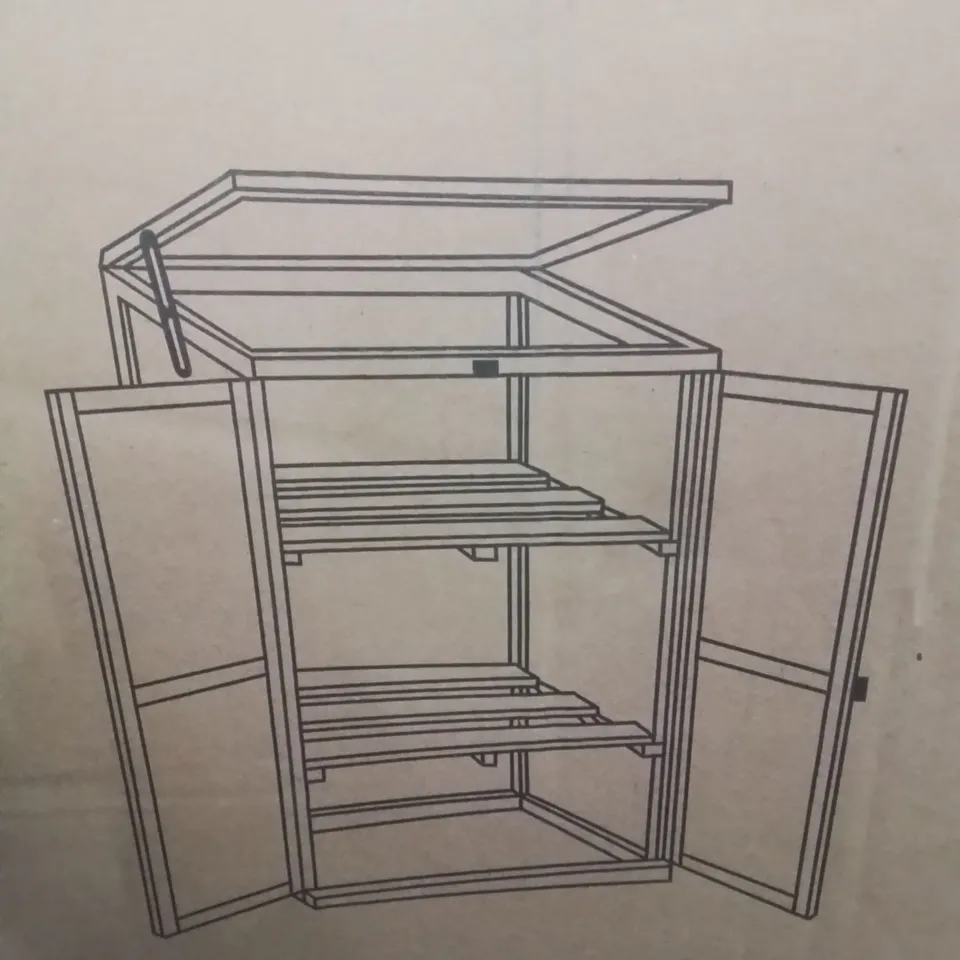 BOXED NEO MINI WOOD GROWHOUSE GREENHOUSE COLD FRAME - MODEL 2