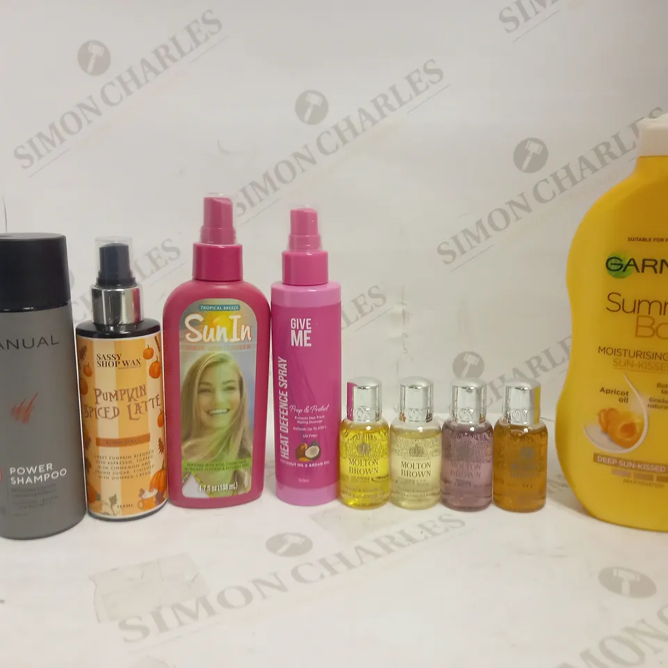 LOT OF APPROXIMATELY 20 ASSORTED HEALTH & BEAUTY ITEMS, TO INCLUDE GARNIER, MOLTON BROWN, MANUAL, ETC