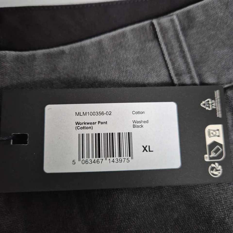 REPRESENT CLO WORKWEAR PANT (COTTON) – WASHED BLACK, UK XL